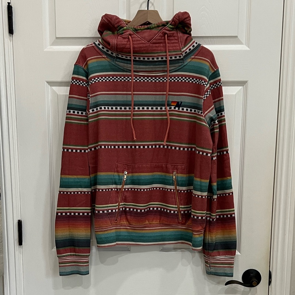 Aviator Nation UNISEX Aztec Ninja Hoodie Serape Tulum – XL